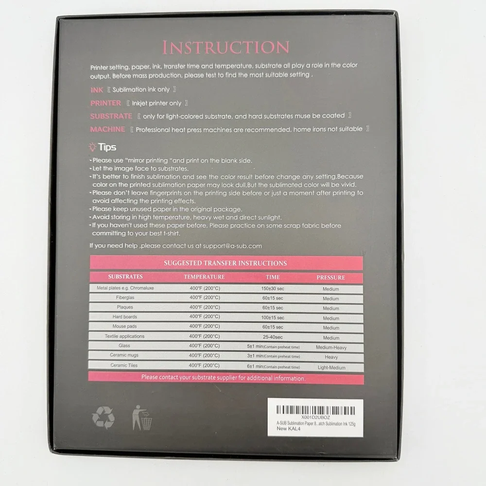 A-SUB Sublimation Paper 125G 8.5